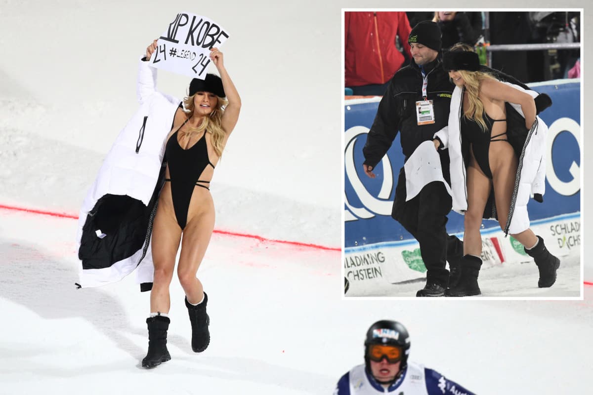 Инстаграм-модель Волански выбежала на горнолыжную трассу с плакатом Брайанта