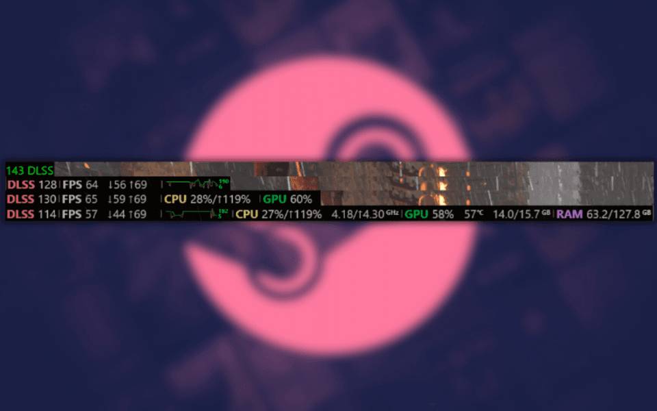 Выводим FPS счетчик в Steam на экран