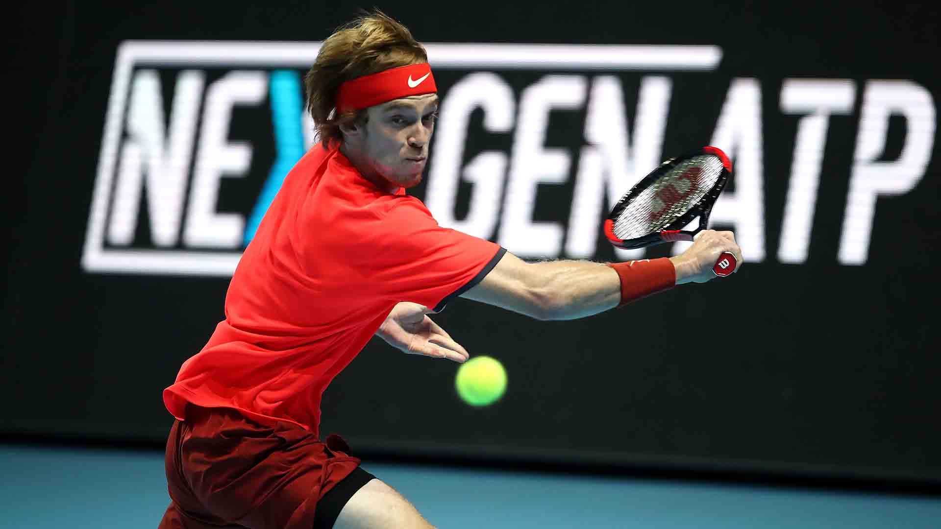 14 эйсов помогли Андрею Рублеву выйти во второй раунд US OPEN