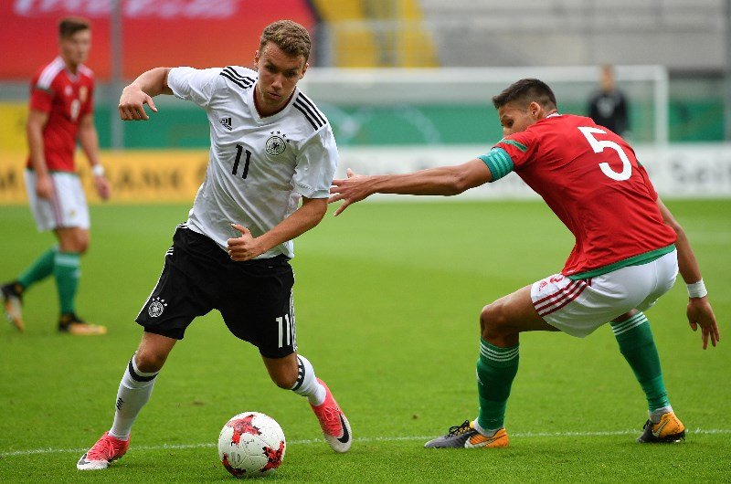 Germany vs denmark. Luca Waldschmidt.