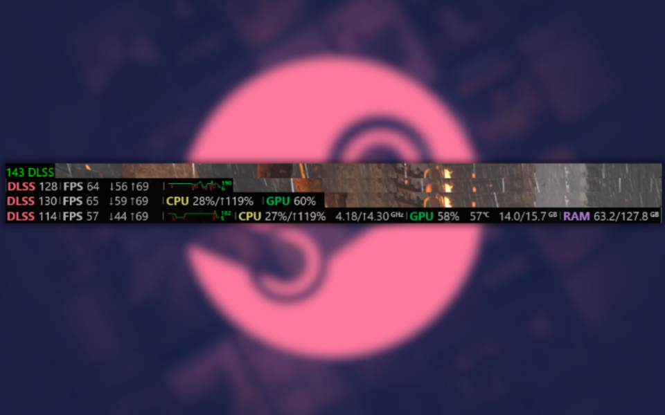 Выводим FPS счетчик в Steam на экран