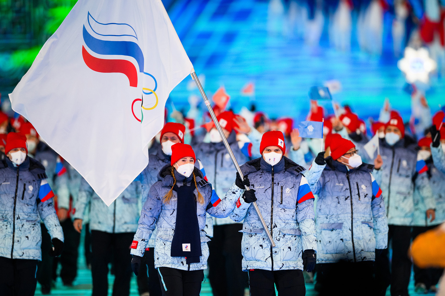 Российские спортсмены на церемонии открытия Олимпиады-2022. Фото: gazeta.ru